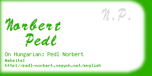 norbert pedl business card